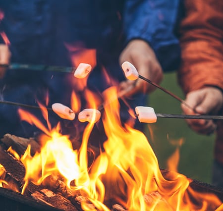 Roasting Marshmallows around the fire